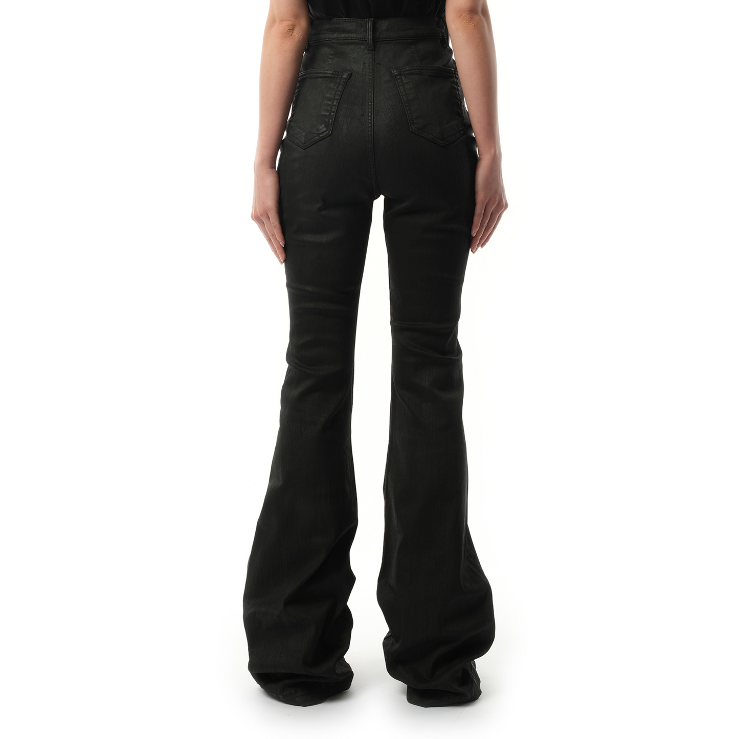 Bolan Bootcut Denim Pants in Black Wax