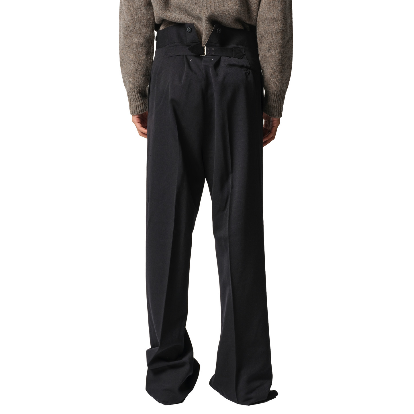 Wool Barathea Pants in Black