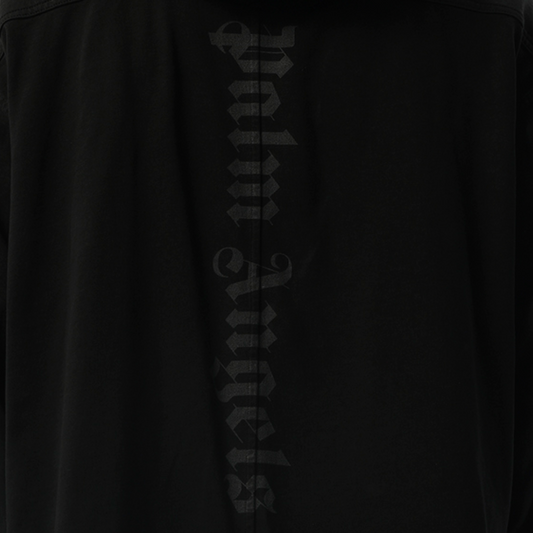 GD Classic Logo Hooded Overshirt in Black/Black