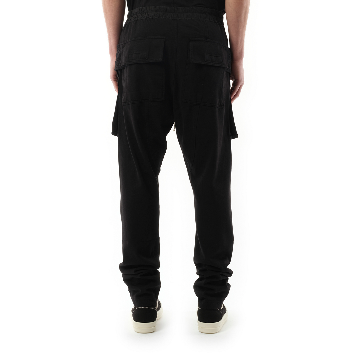 Creatch Cargo Drawstring Jersey Pants in Black