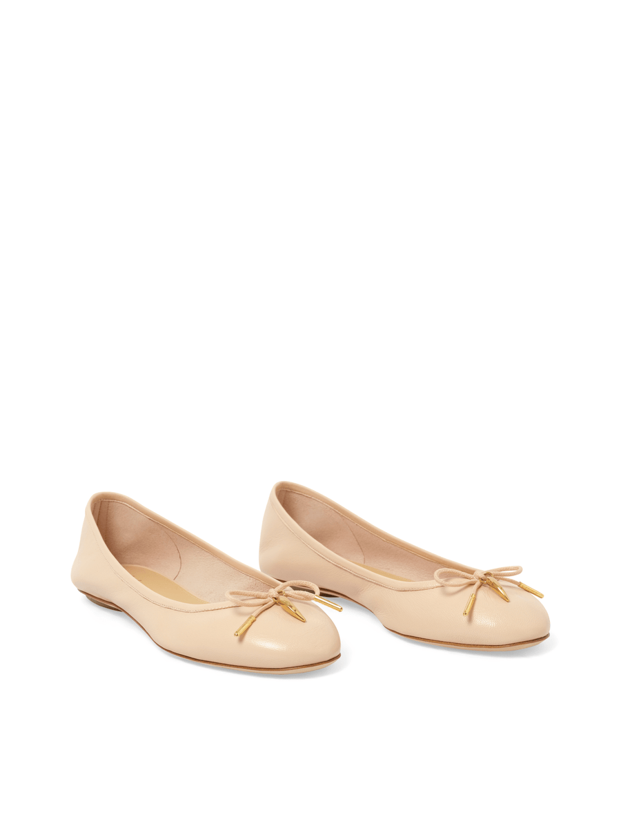 Iris Ballerina in Blushy Beige Front View | CHLOE