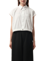 Sacai S Cotton Poplin Shirt in Off White