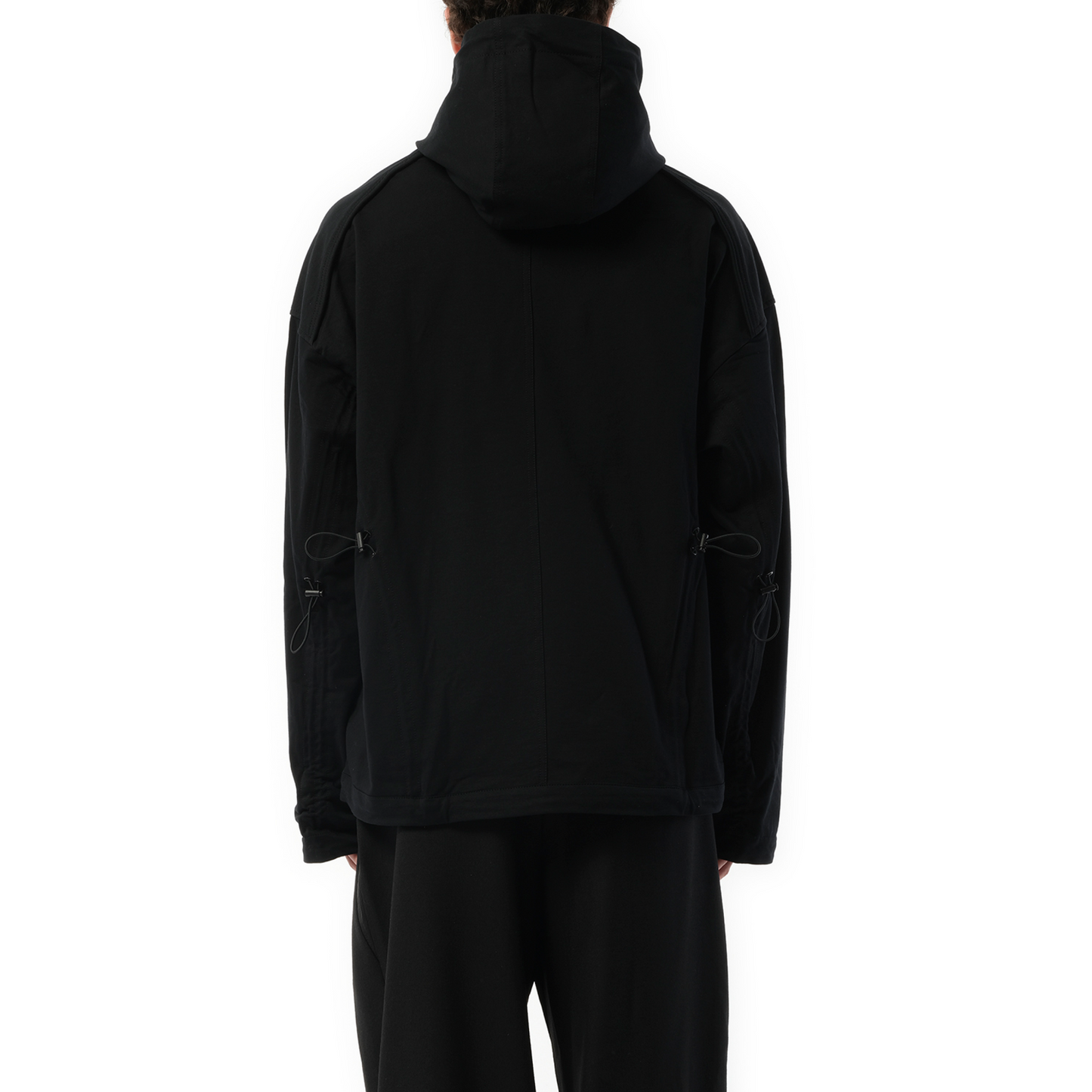 Multi String Over Hoodie in Black