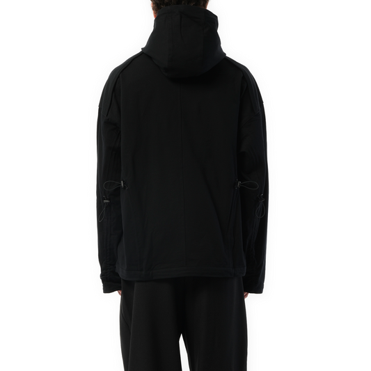 Multi String Over Hoodie in Black