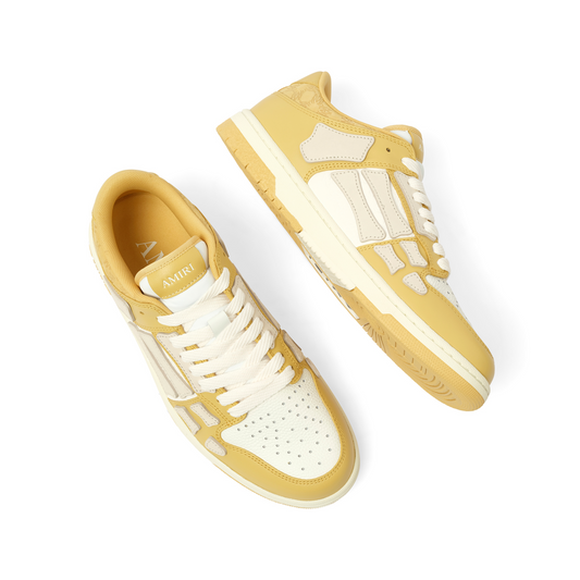 Debossed MA Quad Skeleton Sneaker in Champagne