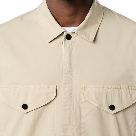 Supima Cotton Overshirt in Plaster