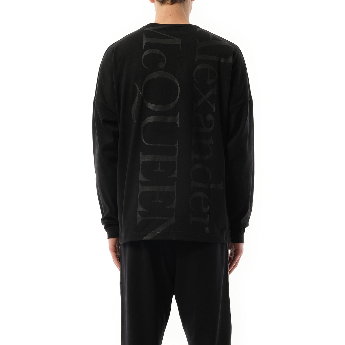 Long Sleeve Exploded Logo T-Shirt in Black/Black