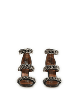 3 Chains Sandals in Black Front View | GIVENCHY