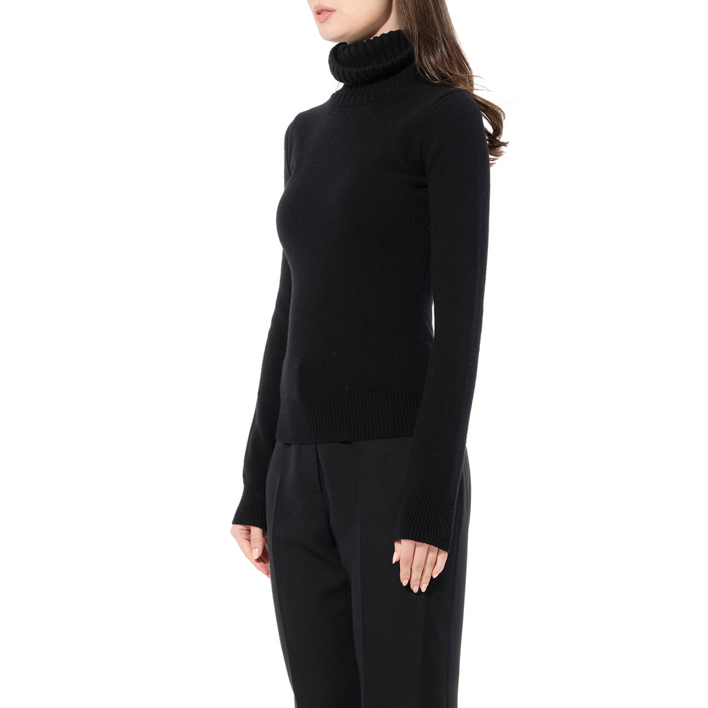 Cashmere High Neck Knitwear in Black