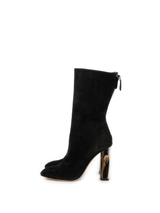 Suede Boots in Black Side View | ALEXANDER MCQUEEN