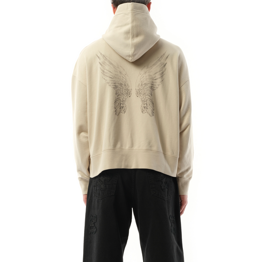 Portrait Pencil Hoodie in Light Beige