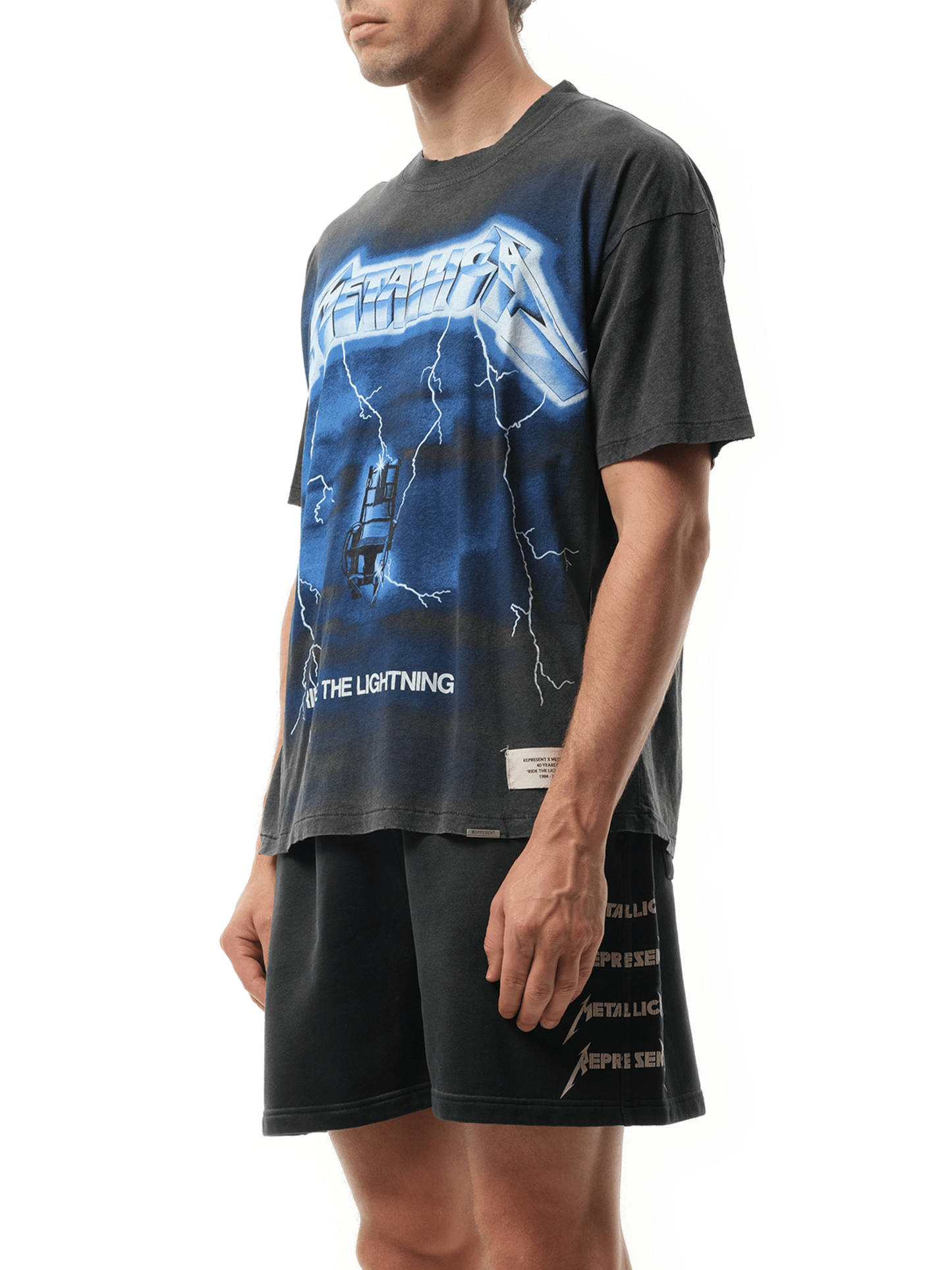 Represent Metallica Ride The Lightning T-Shirt in Vintage Grey