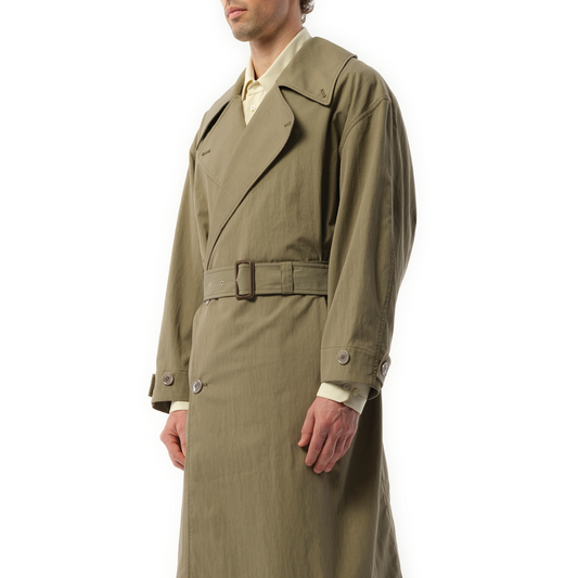 Tibetan Trench Coat in Light Olive