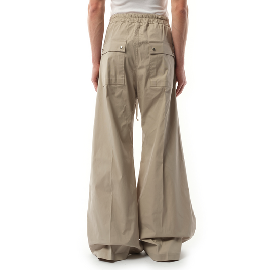 Cotton Poplin Wide Bela Pants in Pearl