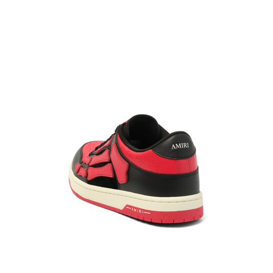 Skeleton Low Top Sneaker in Varsity Red