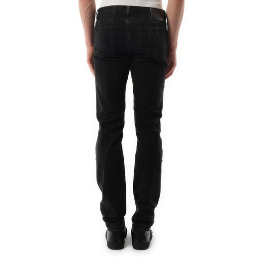 Slim Fit Jeans in Black/Grey