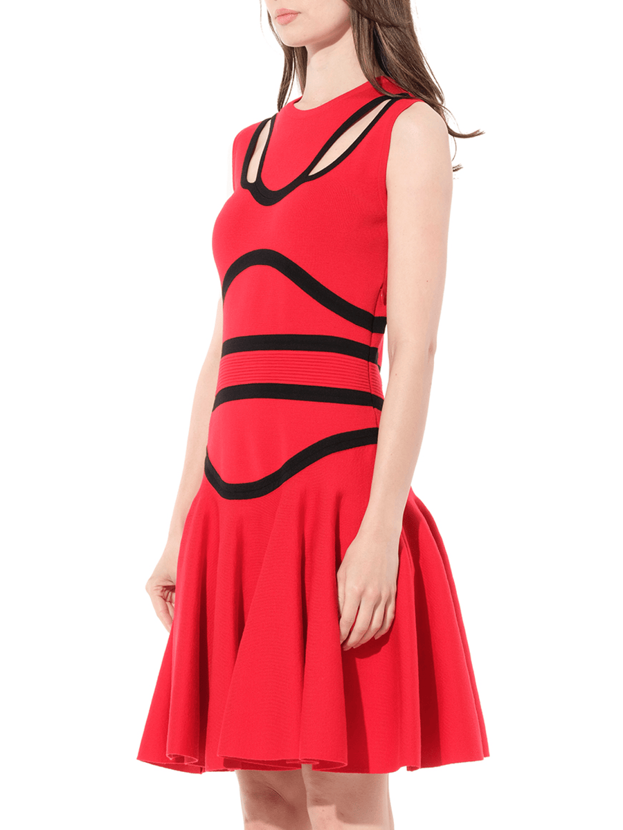 Sleeveless Mini Dress in Red