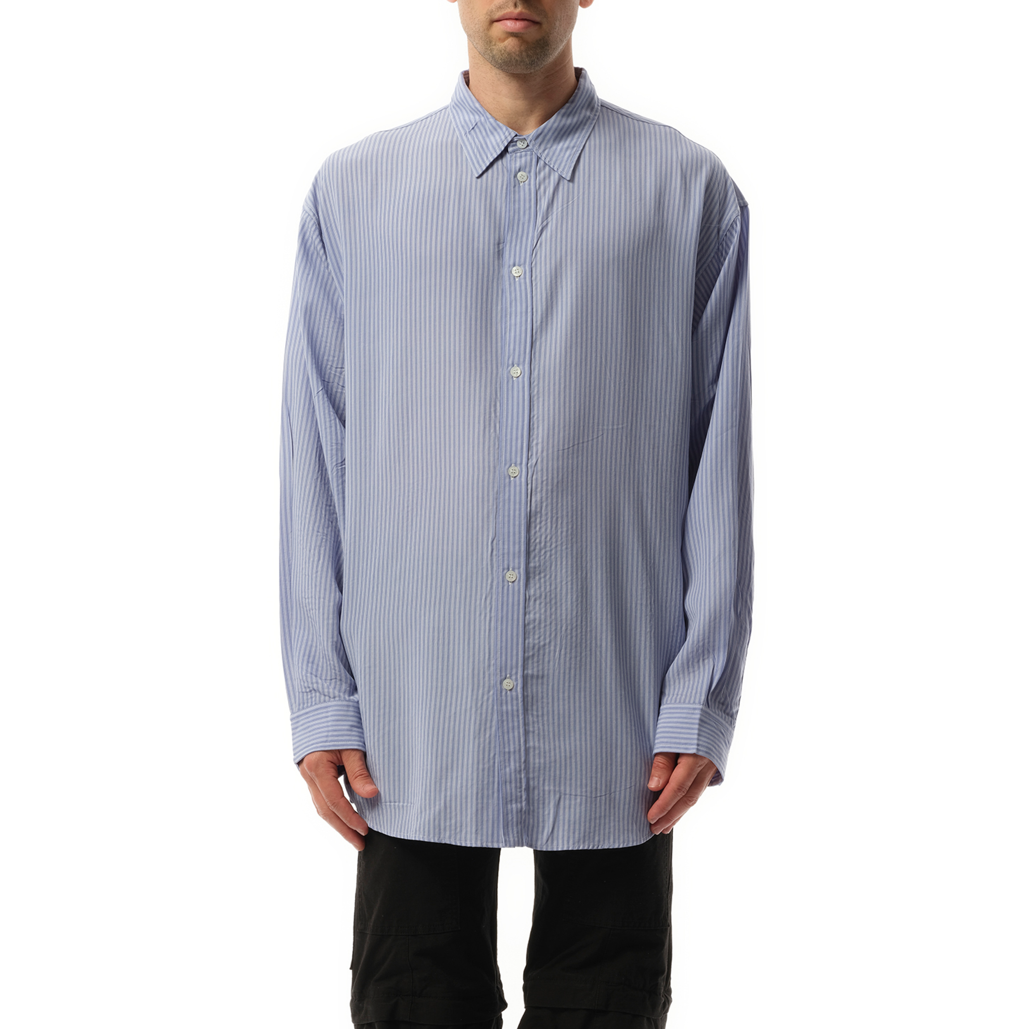 Fluid Stripe Shirt in Blue/White