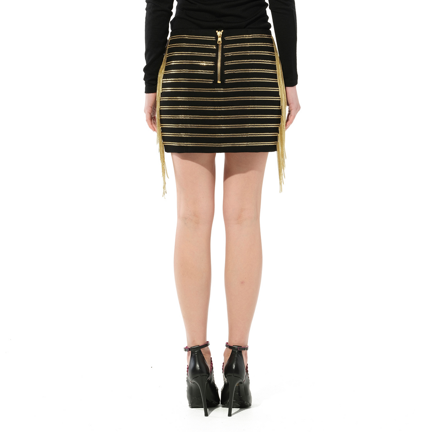 Balmain Chain Embellished Skirt