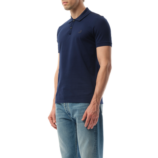 Slim Fit Basket Polo in Blue