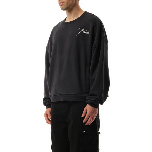 Rhude Logo Sweatshirt in Vintage Black