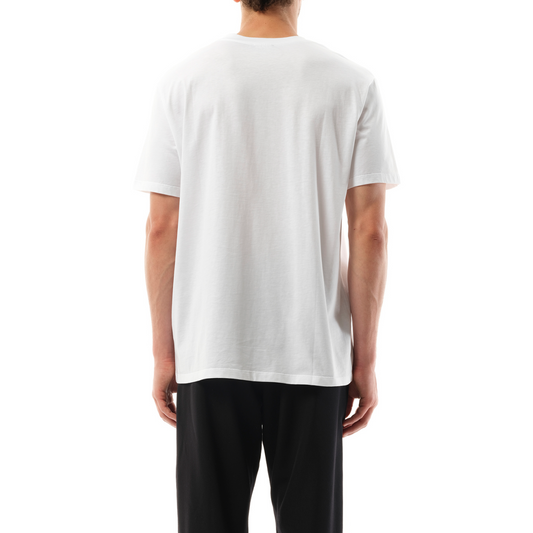 Balmain Print Reg Fit T-Shirt in White/Black