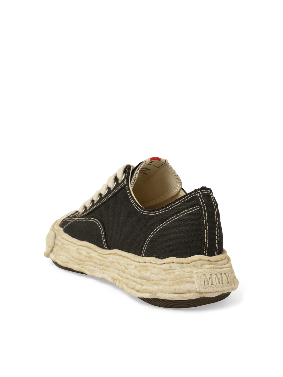Peterson 23 OG Garment Dyed Sneaker in Black Back View | MAISON MIHARA YASUHIRO