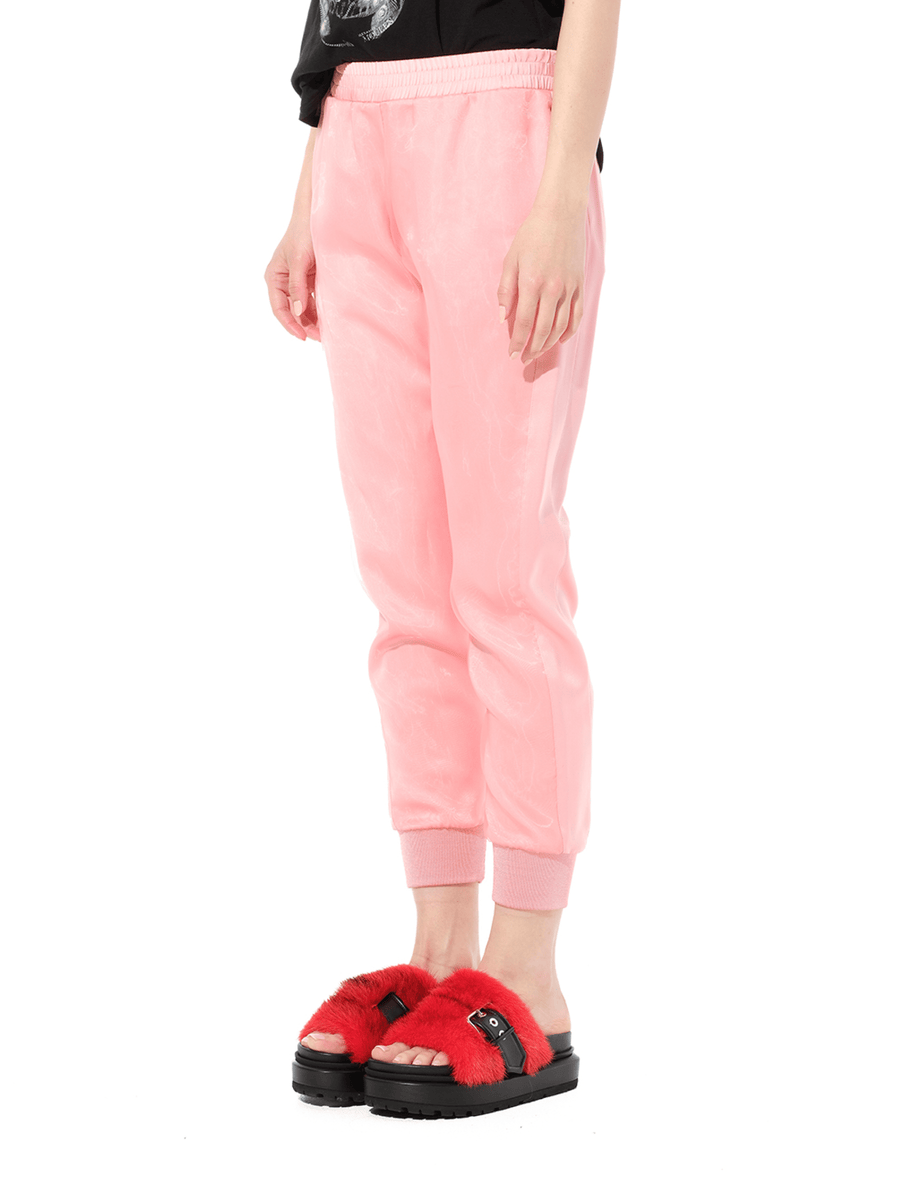 Satin Organza Jogger in Anemone