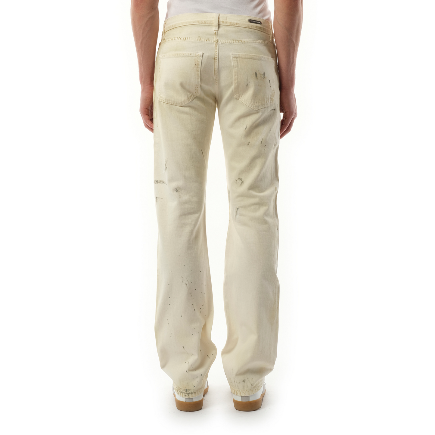 Low Rise Straight Pants in Ecru