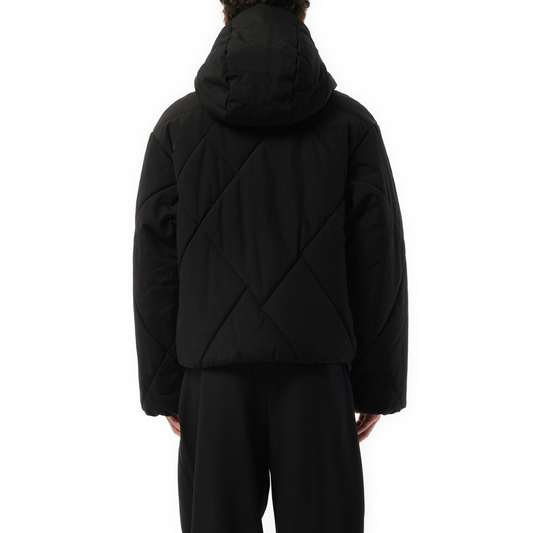 Shiro Hooded Puffer Jacket in Black