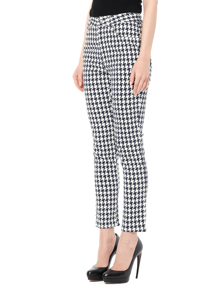 Dogtooth Jeans in White