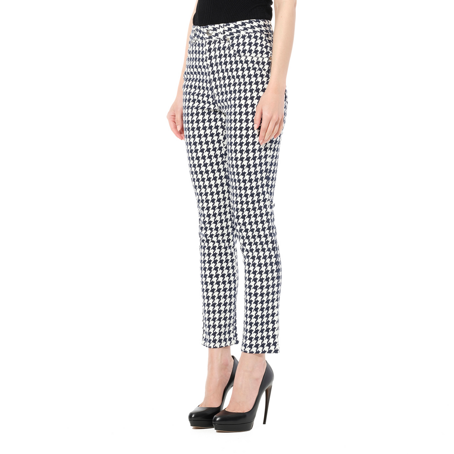 Dogtooth Jeans in White