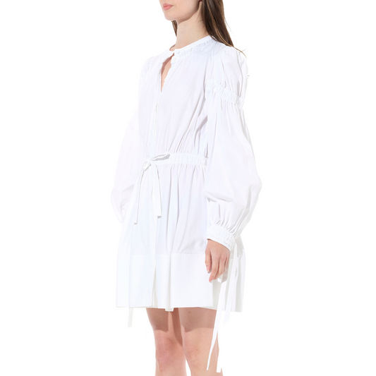 Abito Poplin Dress in White