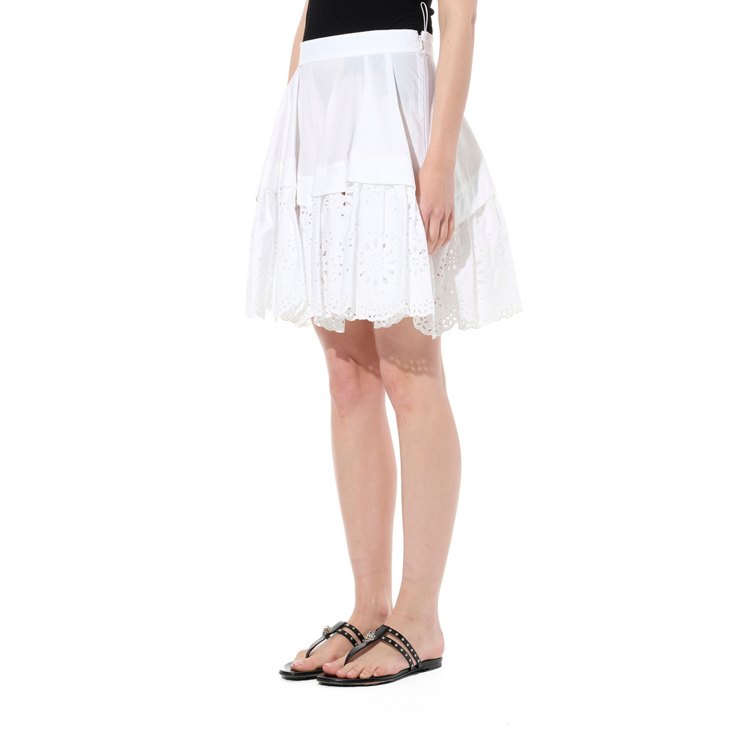 Brod Angls Mini Skirt in White