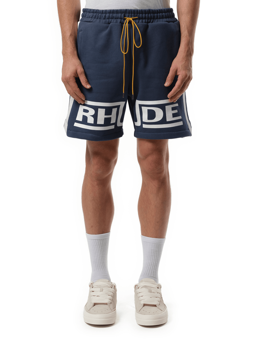 Rhude Rhude Champions Shorts in Navy/Vintage White