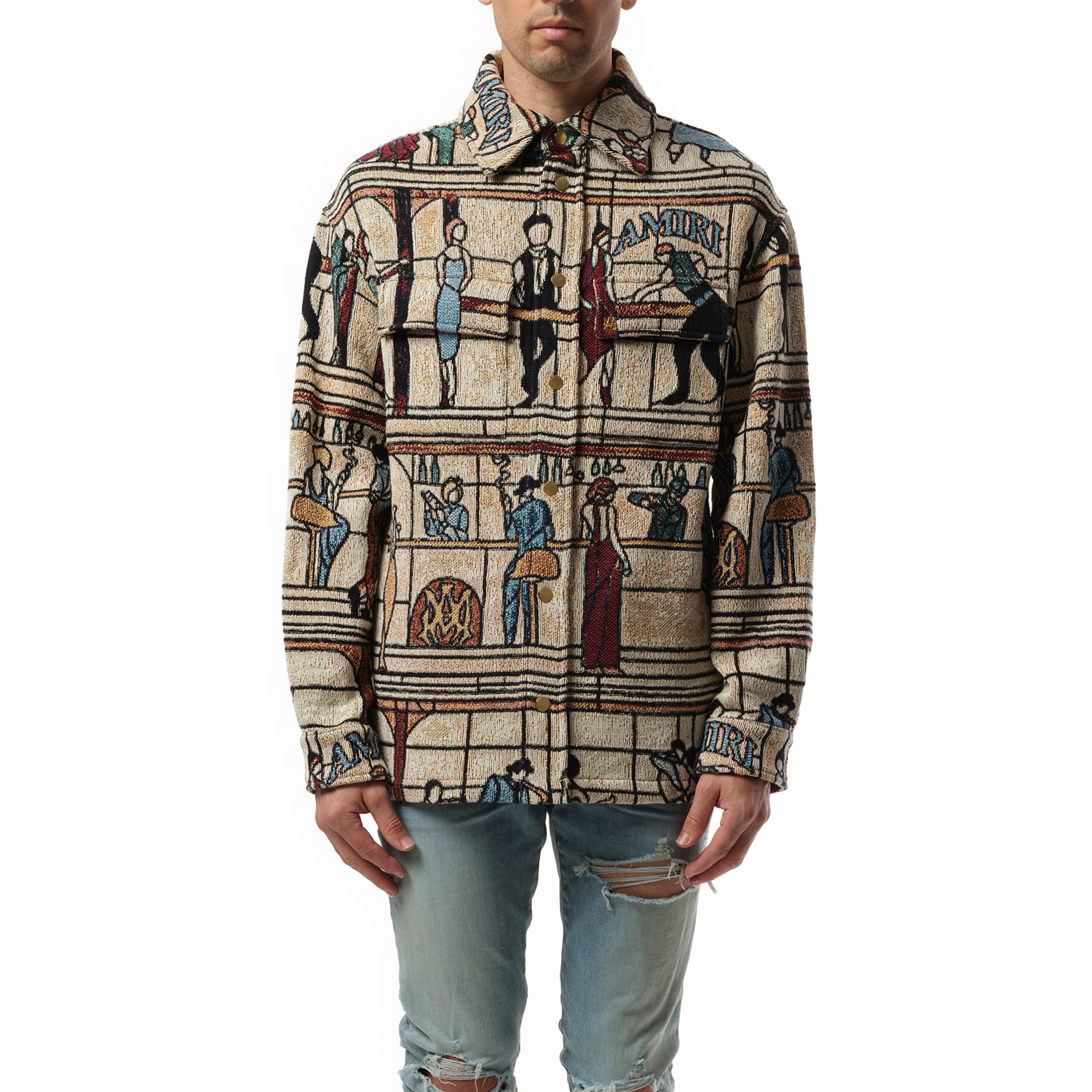 Tapestry Overshirt in Sand