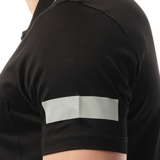 Cut Tape Polo in Black