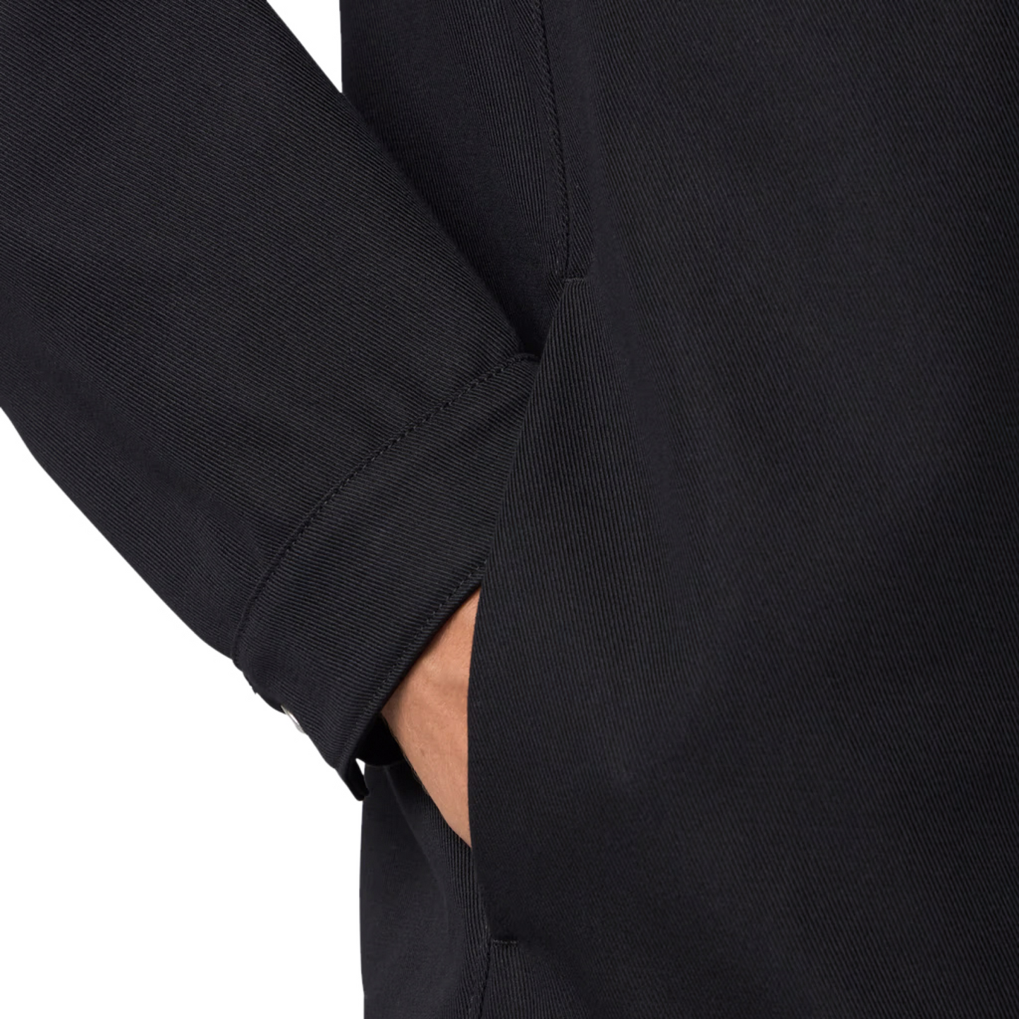 Cotton Nylon Overshirt in Black