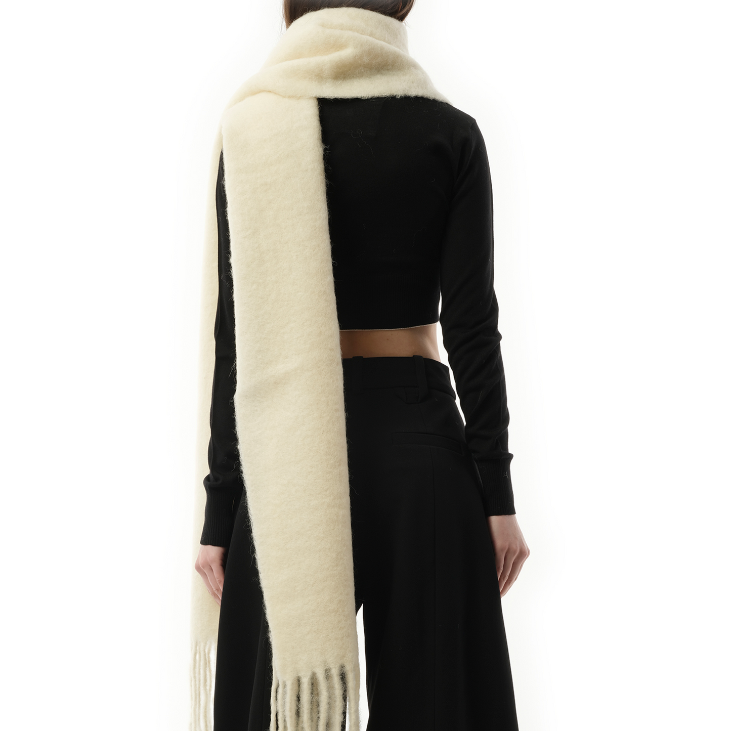 L'echarpe Carro Scarf in Off White