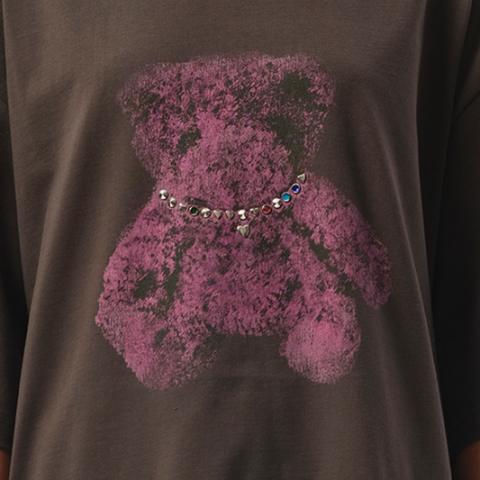 Pearl Bear T-Shirt in Charcoal