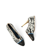 Print V Neck Pump in Multicolor Top View | LANVIN
