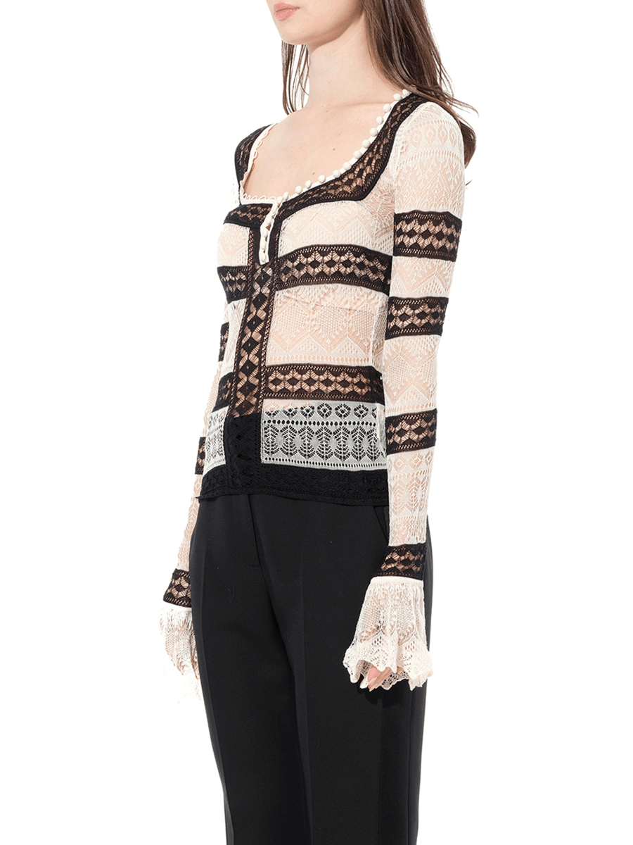 Scoop Neck Long Sleeve in Multicolor