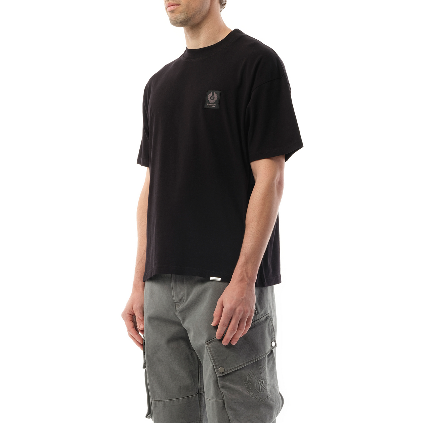 Represent X Belstaff Patch T-Shirt in Black