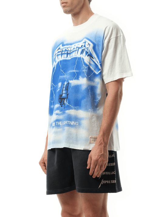 Represent Metallica Ride The Lightning T-Shirt in Flat White