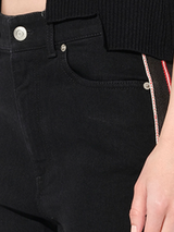 Emb Denim Jeans in Black