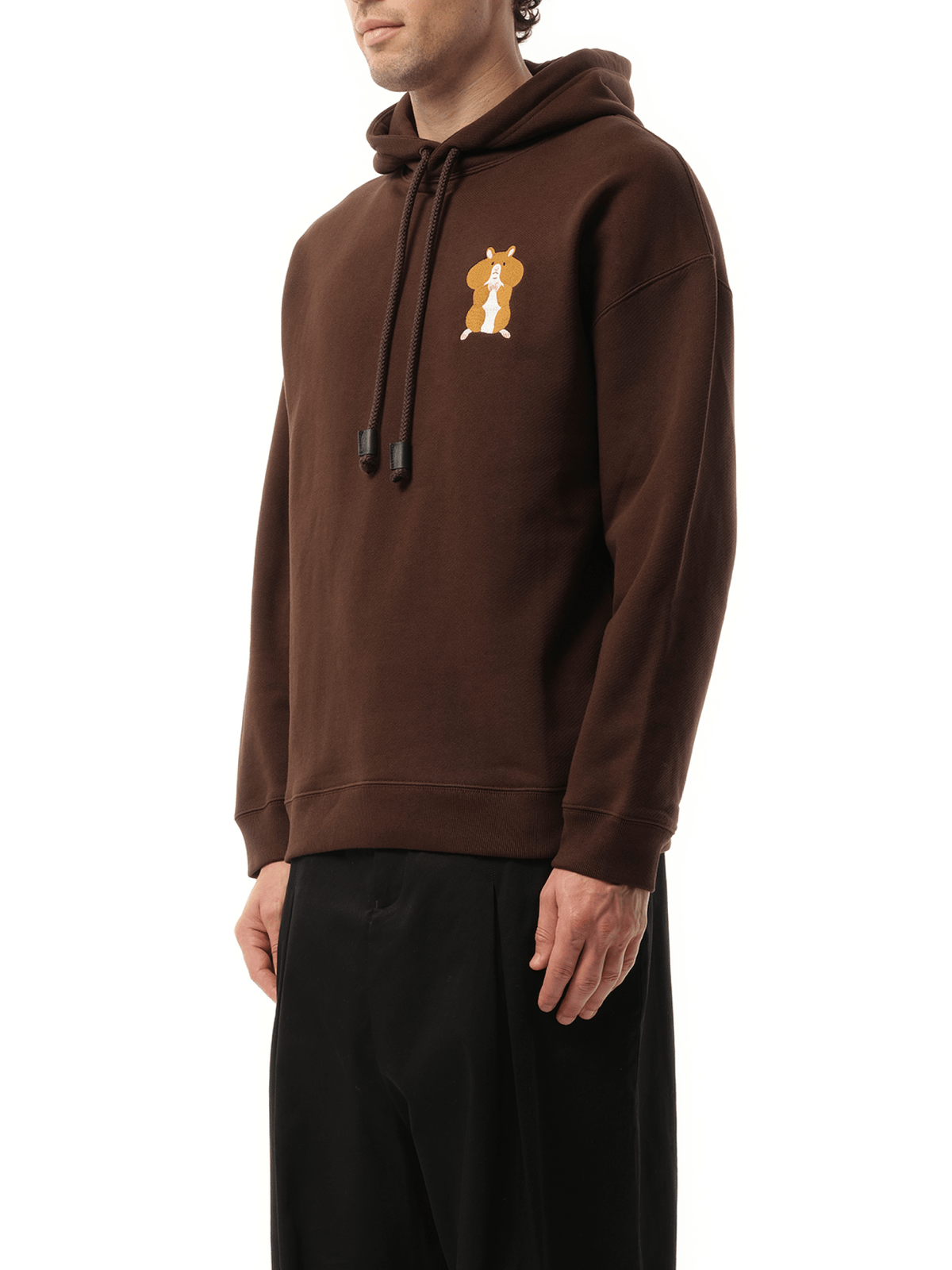 Loewe Suna Fujita Hamster Hoodie in Dark Brown