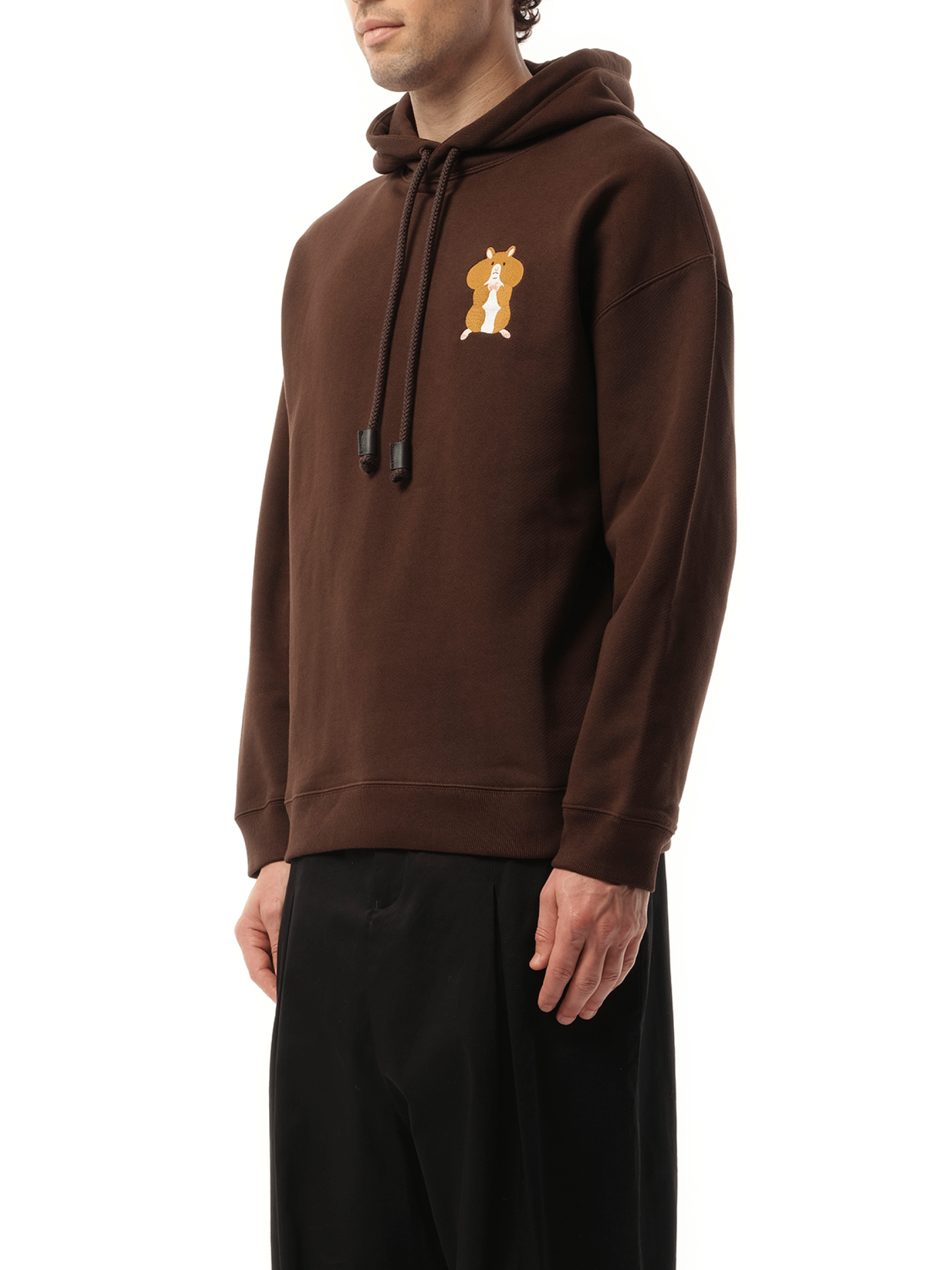 Loewe Suna Fujita Hamster Hoodie in Dark Brown