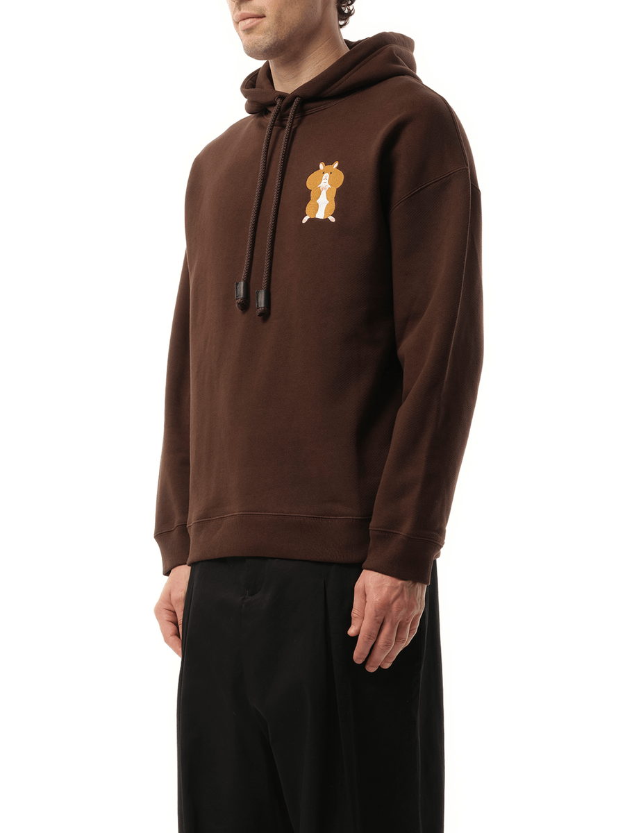 Loewe Suna Fujita Hamster Hoodie in Dark Brown