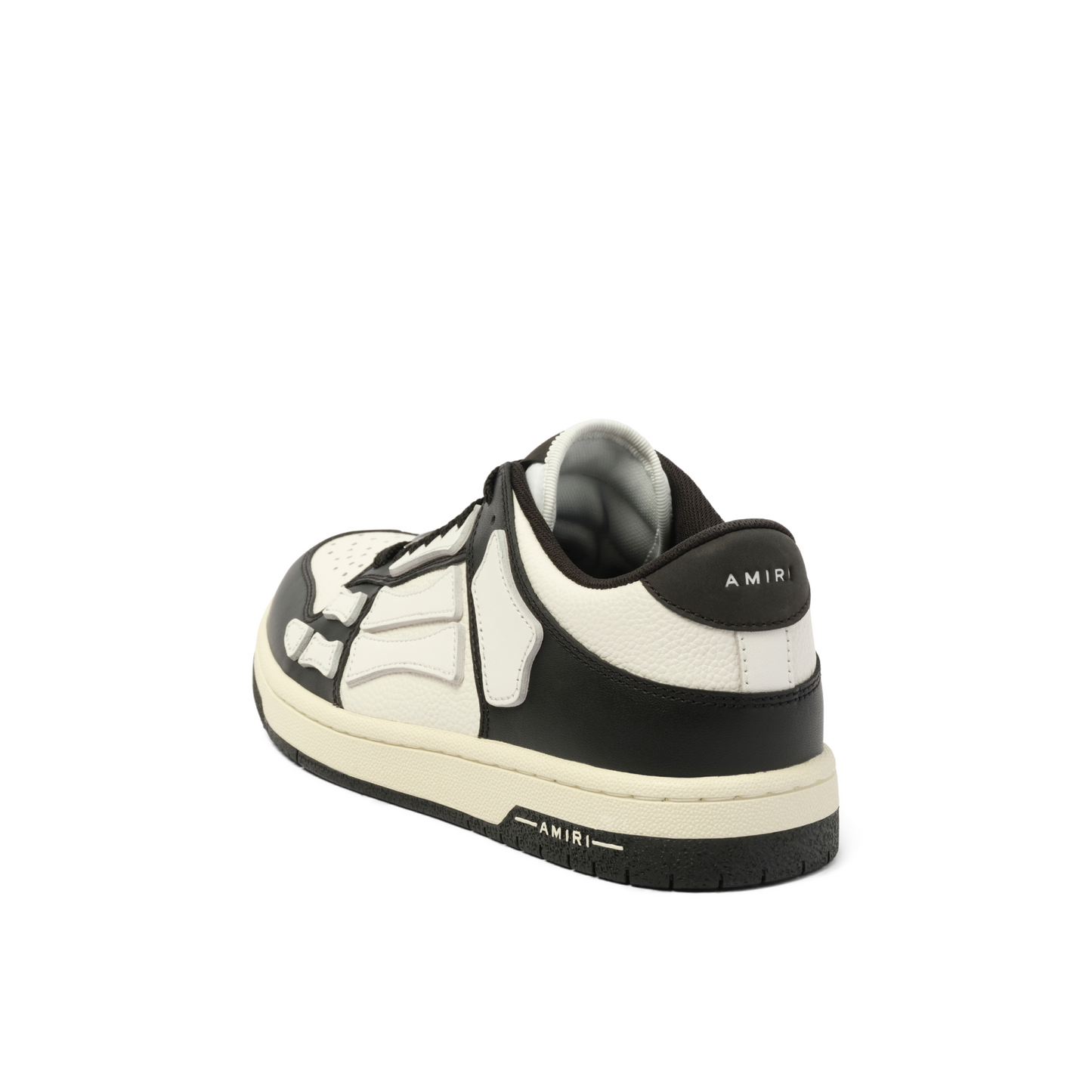 Skeleton Top Low Sneaker in Black/White