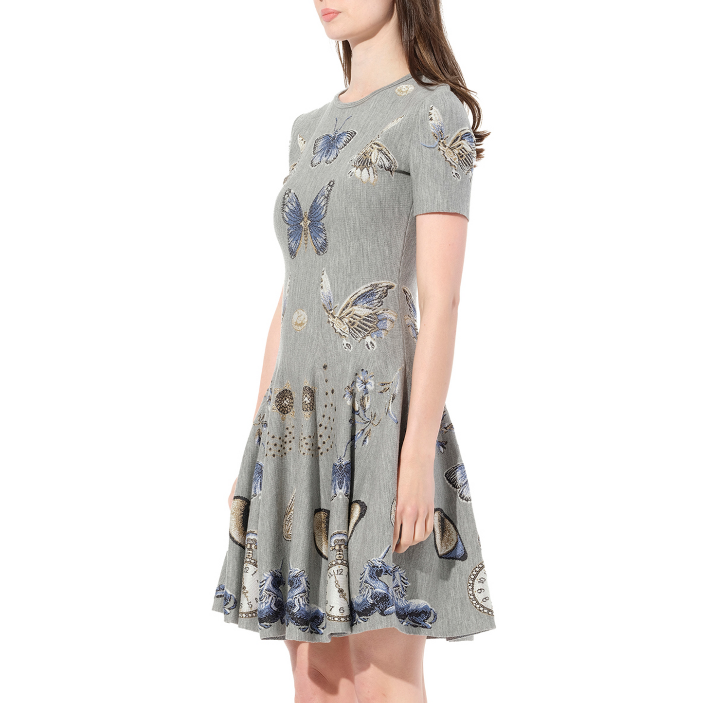 Alexander Mcqueen Mini Jacquard Dress 445432 Q1Vzx